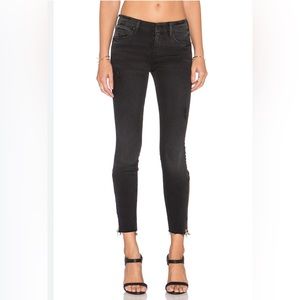 MOTHER Looker Zip Fray Jeans Wait Until Dark Size 25